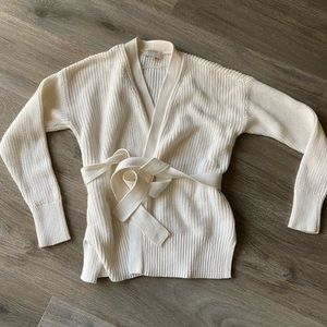 Loft Petite Wrap Around Cardigan with Tie